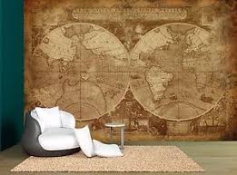 Details About Old World Map Brown Retro Chart Wall Mural Photo Wallpaper Giant Wall Decor