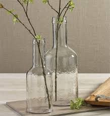 Small Hammered Glass Bottle Vase 4 5 X
