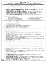 Academic Resume Template For Graduate School Academic Resume