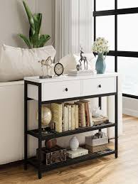 Console Table With 2 Storage Drawers