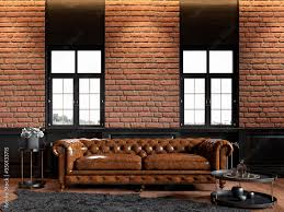 Chester Sofa Brick Wall Panel Carpet