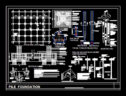 Pile Foundation In Autocad Cad Library