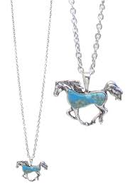 whole turquoise horse pendant