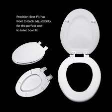 The Plumber S Choice Elongated Molded Wood Closed Front Toilet Seat With Easy Remove Adjustable Hinge In White