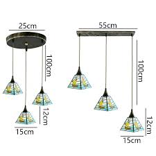 Stained Glass Cone Cer Pendant Lamp