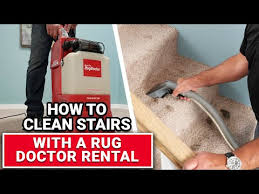clean stairs with a rug doctor al