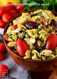 Mediterranean Pasta Salad Orzo gambar png
