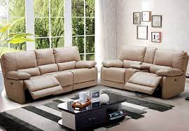 Leather Match Dual Power Reclining Sofa