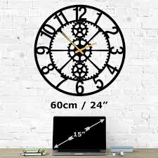 Gears Metal Wall Clock Diameter 20 24
