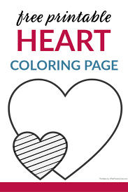 Heart coloring pages for kindergarten
