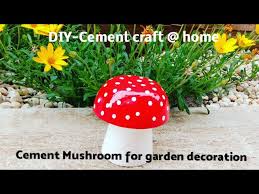 Diy Cement Mushroom For Garden