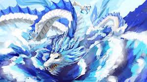 free anime blue eastern dragon