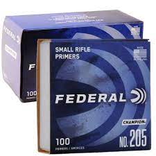 Federal Small Rifle Primers #205 Box of 1000 (10 Trays of 100)