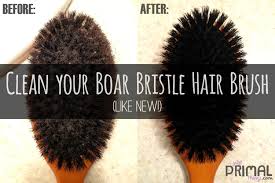 how to clean a boar bristle brush