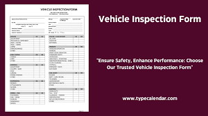 free printable vehicle inspection form