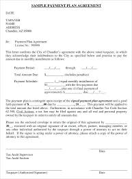Payment Plan Agreement Form Template