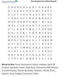 3000+ word search puzzles free. Gosport Ferry Word Search Puzzle Gosport Ferry