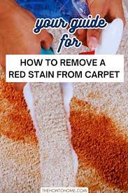 remove a red stain from your carpet