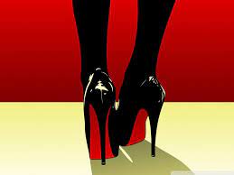 pop art high heels shoes red bottom