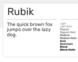 Tipografía Rubik de Google Fonts