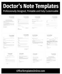 12 doctors note templates for work and