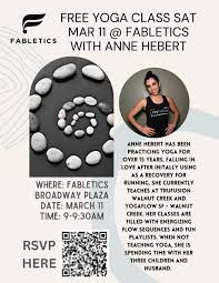 free yoga cl at fabletics with anne
