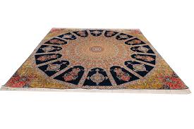 silk gumband design square carpet