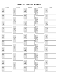 Blank School Schedule Printable Templates At