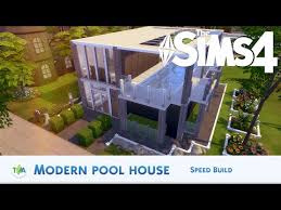 the sims 4 modern pool house sd