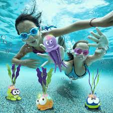 When playing with pool toys, it's the perfect way to help your child develop motor and hand skills. Safe Bath Toys 4 Pack Light Up Diving Toys Swim Pool Toy Games For Kids Shining