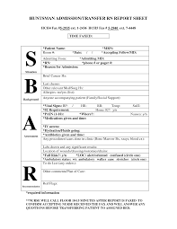 Huntsman Sbar Report Sheet Sbar Nursing Psychiatric