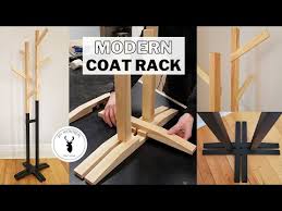 Build A Modern Free Standing Coat Rack