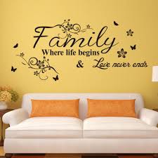 English Family Letters Wall Stickers Designs Vinyl Sofa
