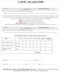 Pre Order Form Template Free Food Order Form Template Trade Show