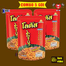 Bánh Snack Que Cọng Dorkbua Lotus Thái Lan Vị Tôm Đỏ - Đồ Ăn Vặt Nội Địa  Ngon Giá Rẻ - Bánh Kẹo Ăn Vặt Thái Lan - Kivo - Bánh que
