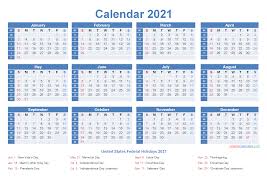 free printable yearly 2021 calendar