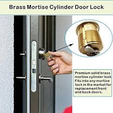 2 Pack Brass Mortise Door Cylinder Lock