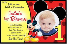 Cu972 Mickey Mouse Birthday Invite Boys Themed Birthday