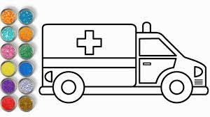 Ambulance Coloring for Kids ♥ drawing for Kids ♥ vẽ xe cứu thương cho bé -  YouTube