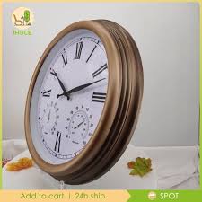 Hygrometer Battery Operated Wall Clock