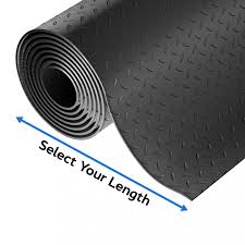 checker plate rubber garage floor mat