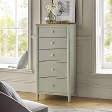 Mirrored furniture is a classic design, but reflect is solid oak chest of drawers/tall boy great quality and condition have matching medium and large chest of drawers top searches in the uk. Colista Oak Sage Green 5 Drawer Tall Chest Of Drawers Sale