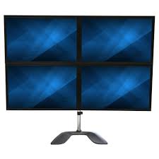 startech com desktop quad monitor stand