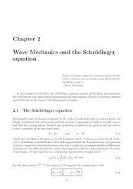 Chapter 2 Wave Mechanics And The