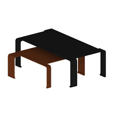 Zeus Spin Large Coffee Table Black