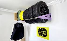 Garage Storage Tire Storage Red Shelf