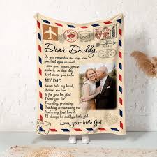 dear daddy letter blanket from daughter