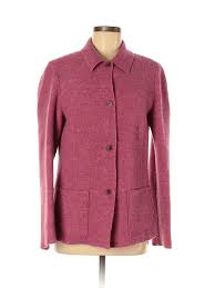 Details About Lands End Women Pink Wool Coat 8 Tall