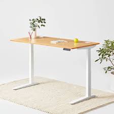 Wall mounted floating folding writing table pc computer desk home office white. Jarvis Bamboo Standing Desk The 1 Rated Desk Fully Fully Eu