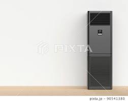 black floor standing air conditioner